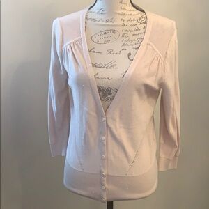 NWT White House Black Market pink sparkly sweater